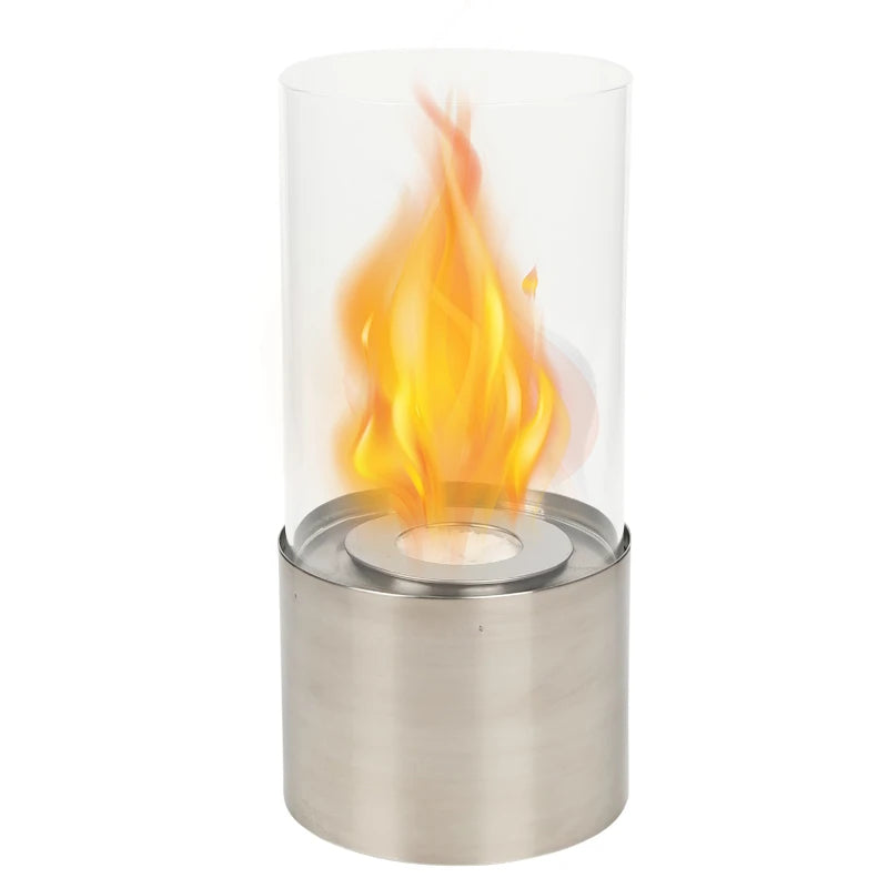 Simple Round Fireplace - Silver (S)