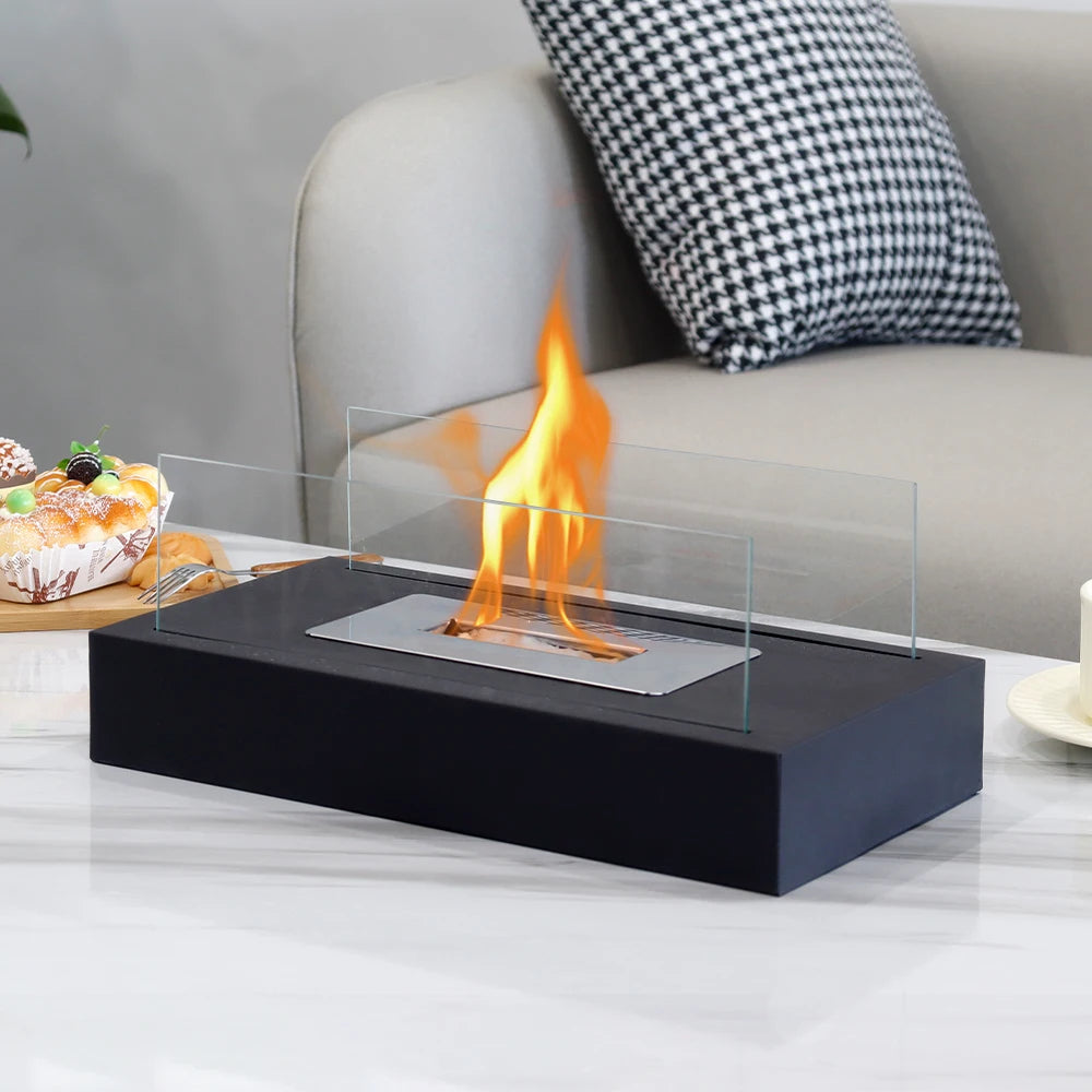 Two Side Tempered Glass Fireplace