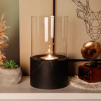 Simple Round Fireplace - Black (M)