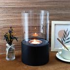 Simple Round Fireplace - Black (M)
