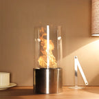 Simple Round Fireplace - Silver (S)