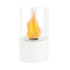 Simple Round Fireplace - White (M)