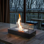 Two Side Tempered Glass Fireplace