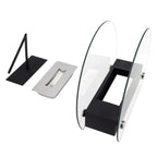 Elegant Glass-Framed Fireplace