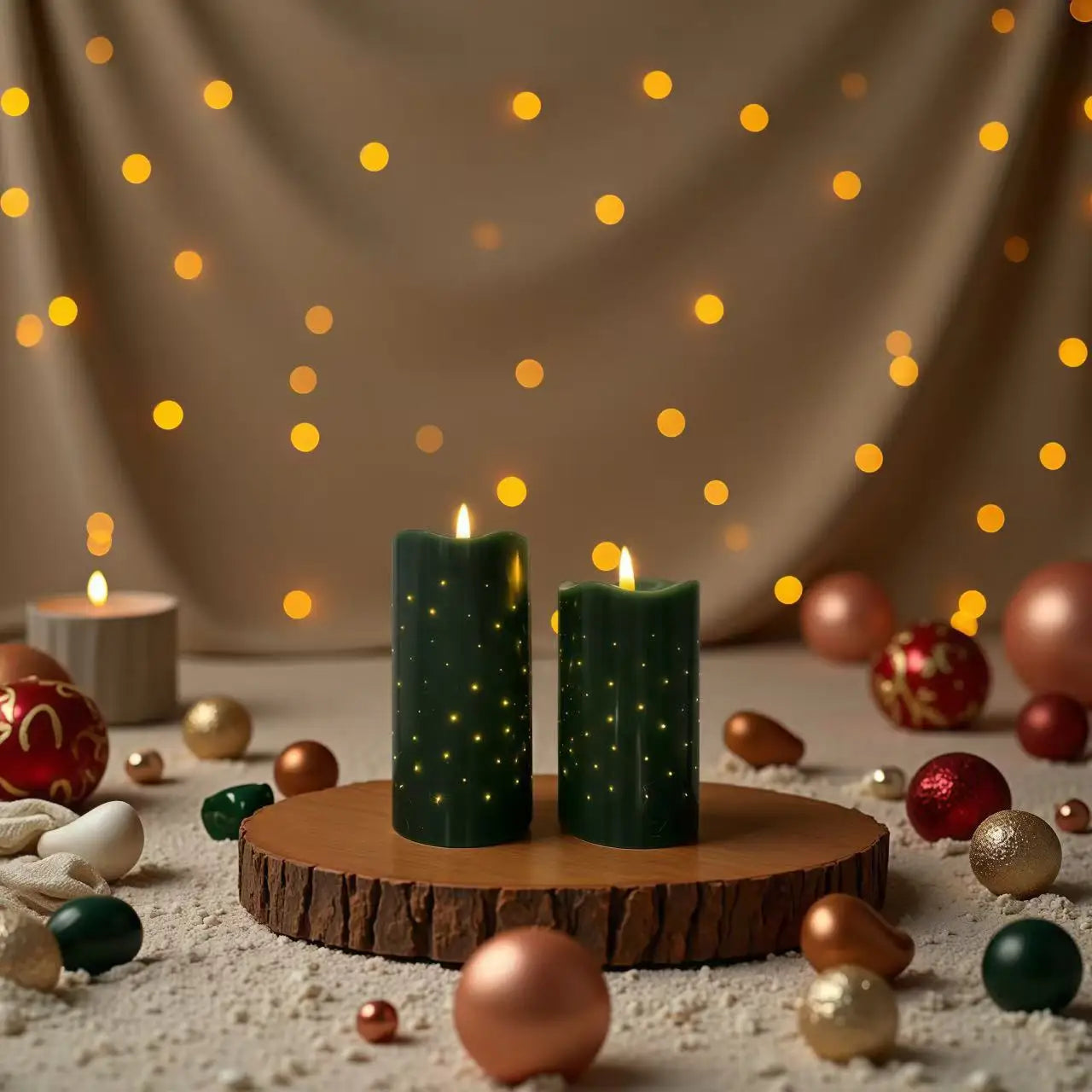 Christmas Candles - Set of 2