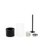 Simple Round Fireplace - Black (S)