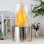 Simple Round Fireplace - Silver (M)