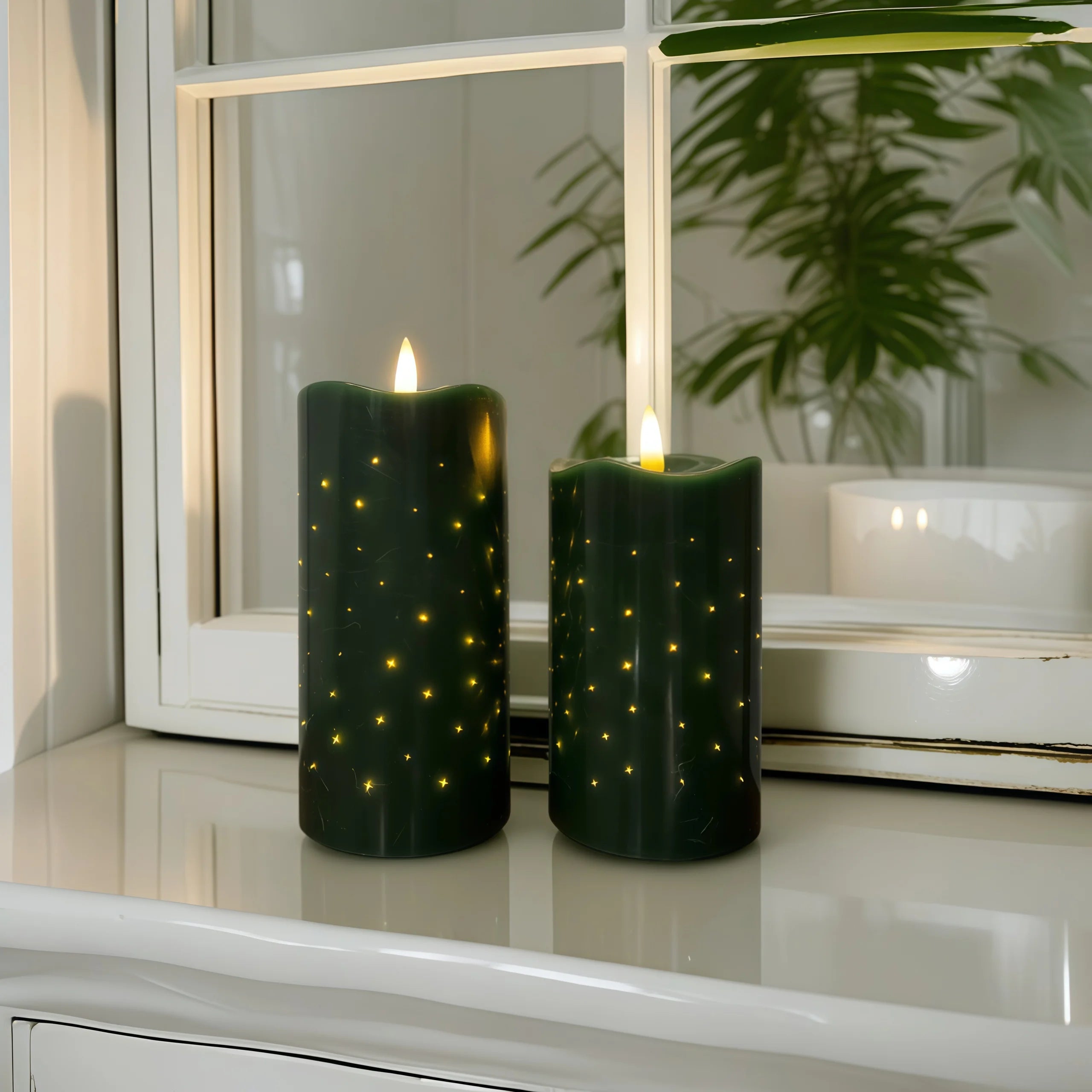 Christmas Candles - Set of 2