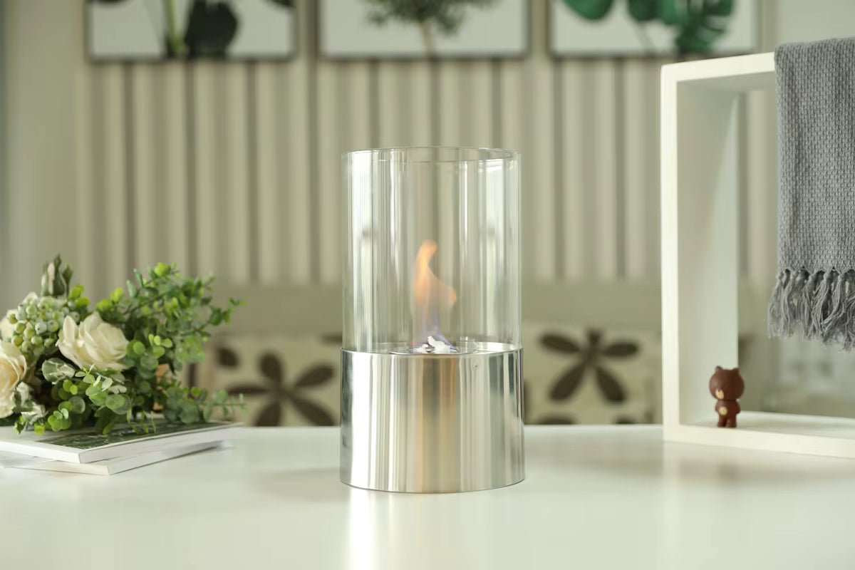 Simple Round Fireplace - Silver (M)