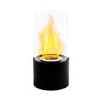 Simple Round Fireplace - Black (S)