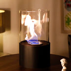 Simple Round Fireplace - Black (M)