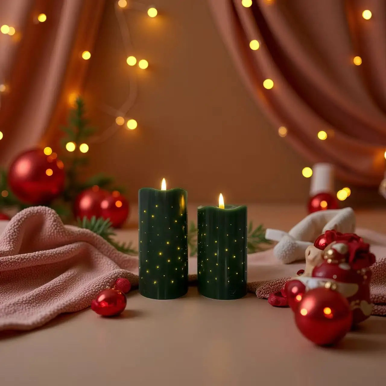 Christmas Candles - Set of 2