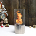 Simple Round Fireplace - Silver (S)