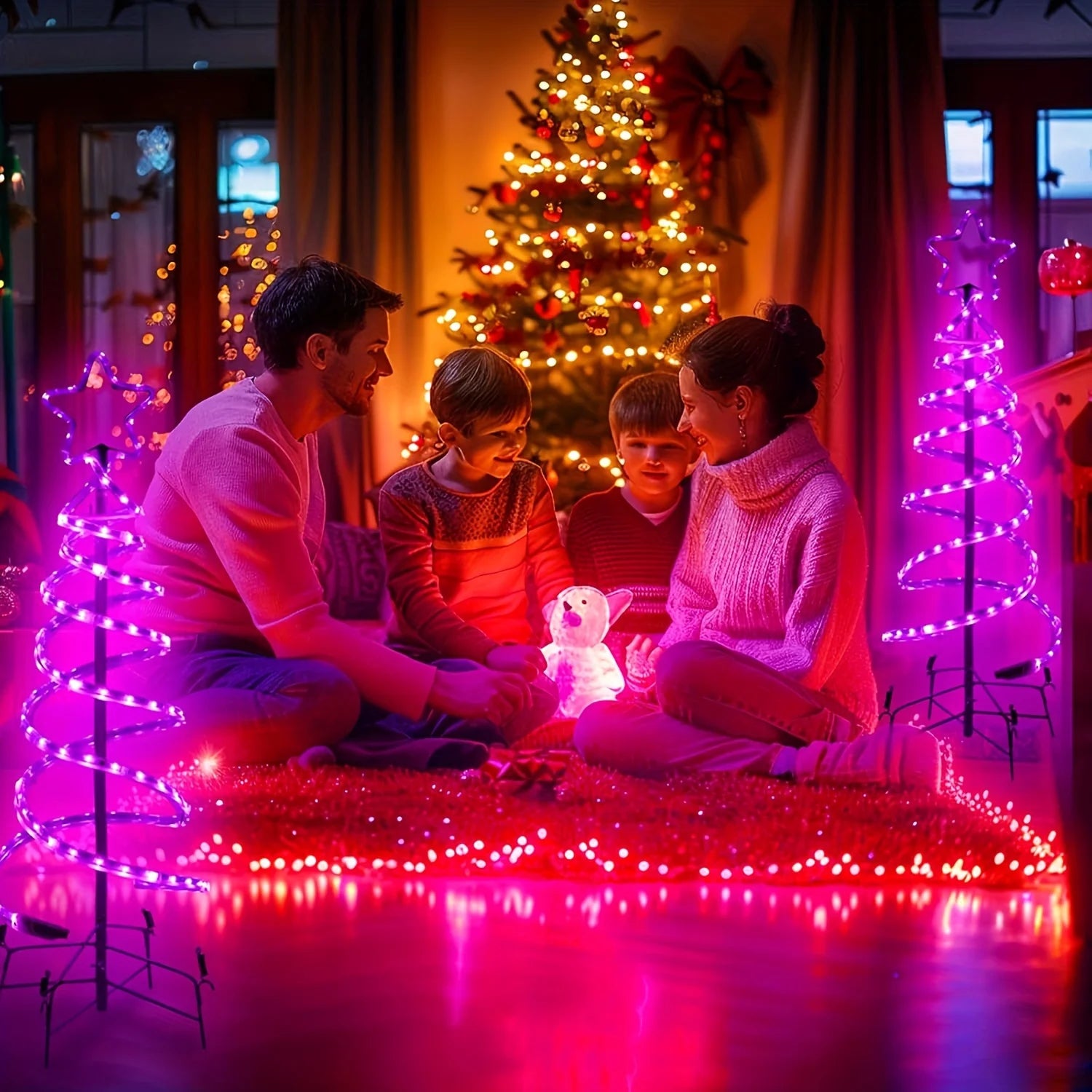 Double Spiral Christmas Tree Light