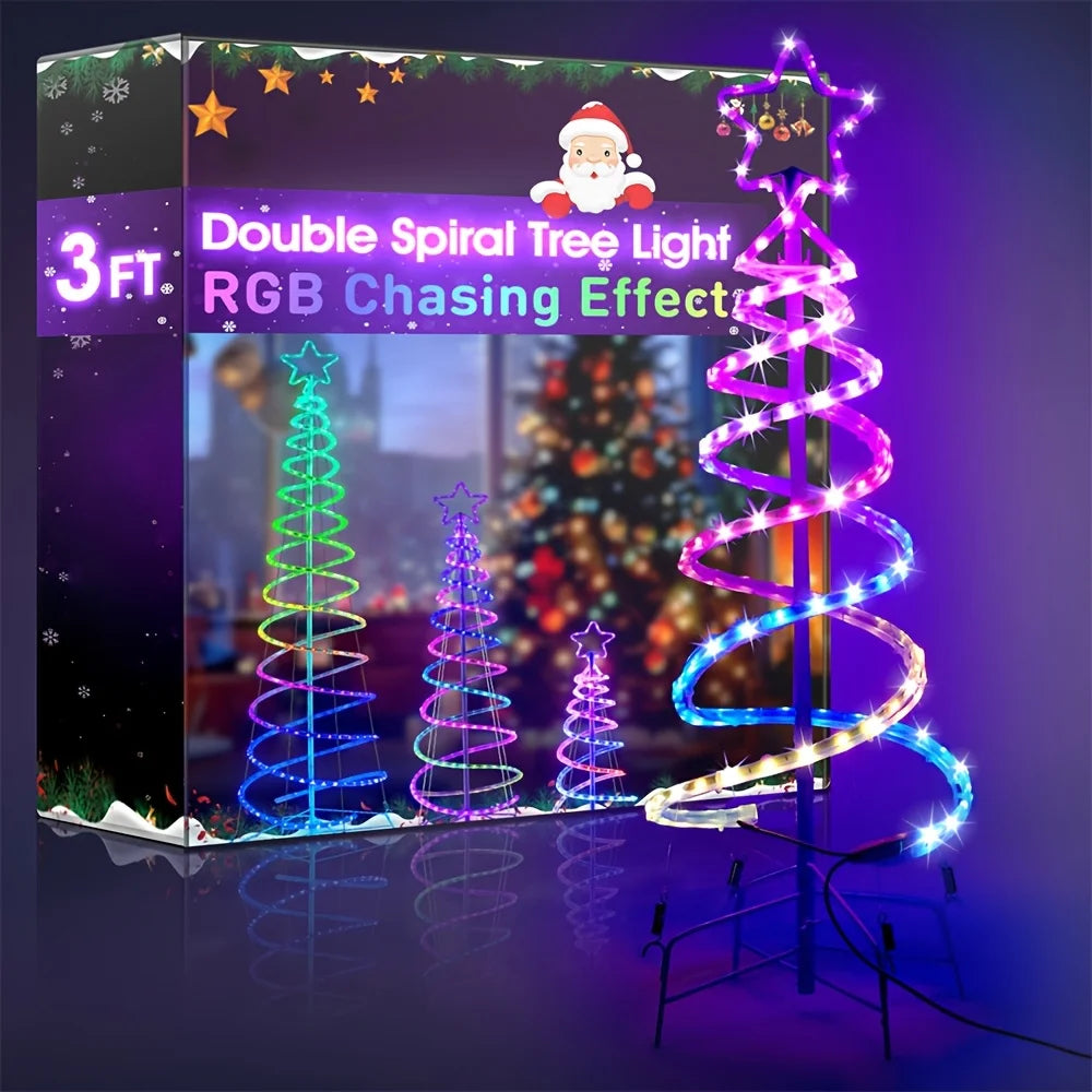 Double Spiral Christmas Tree Light