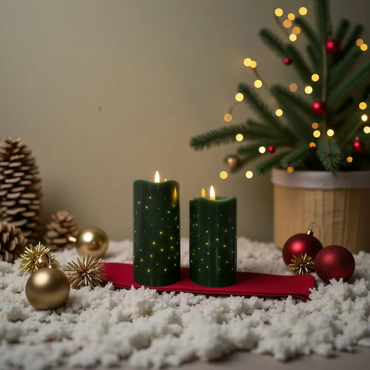 Christmas Candles - Set of 2