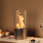 Simple Round Fireplace - Silver (S)