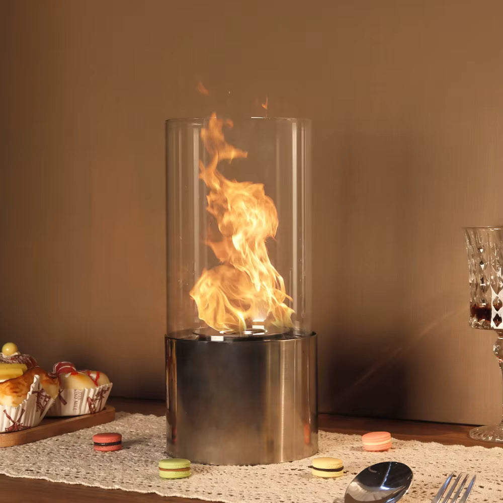 Simple Round Fireplace - Silver (S)