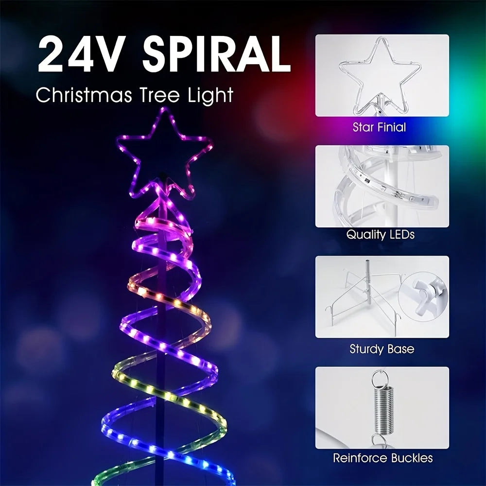Double Spiral Christmas Tree Light