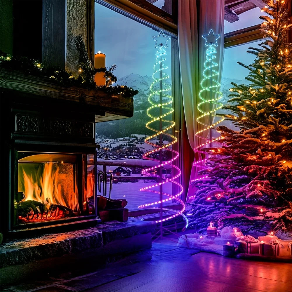 Double Spiral Christmas Tree Light