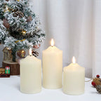 Realistic Flame Candles - Set of 3