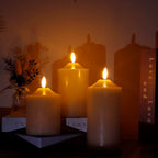 Realistic Flame Candles - Set of 3