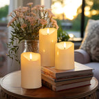 Realistic LED Candles - Set of 3