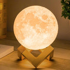 USB Rechargeable 3D LED Moon Lamp Humidifier 880ml Night Light Stand Aromatherapy Diffuser for Bedroom Home Decor Birthday Gift